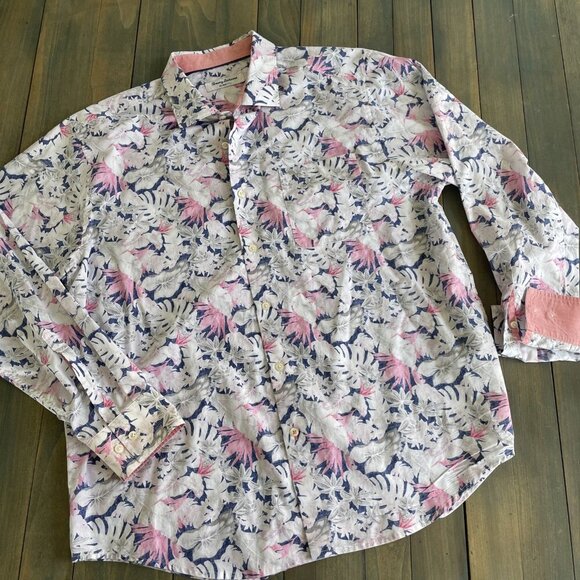 Tommy Bahama Newport Coast Island Zone Amiri Fronds Button Up Mens Large (L8) - Picture 1 of 8